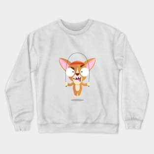 Spastic Lil Dog Jump Rope Crewneck Sweatshirt